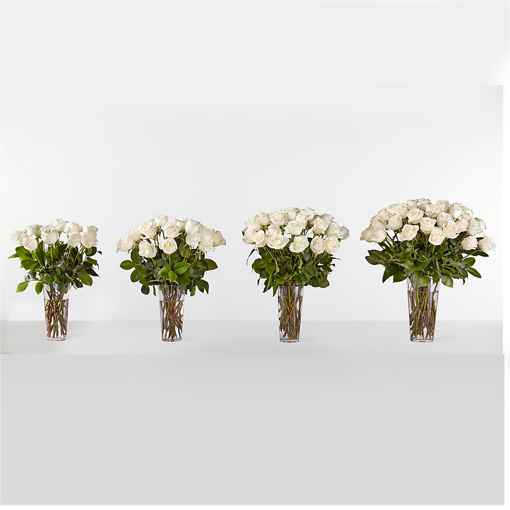 Long Stem White Rose Bouquet – GOD'S GARDEN FLOWER SHOP, Lancaster CA