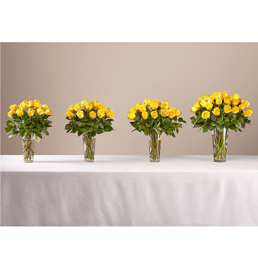 Long Stem Yellow Rose Bouquet – GOD'S GARDEN FLOWER SHOP, Lancaster CA