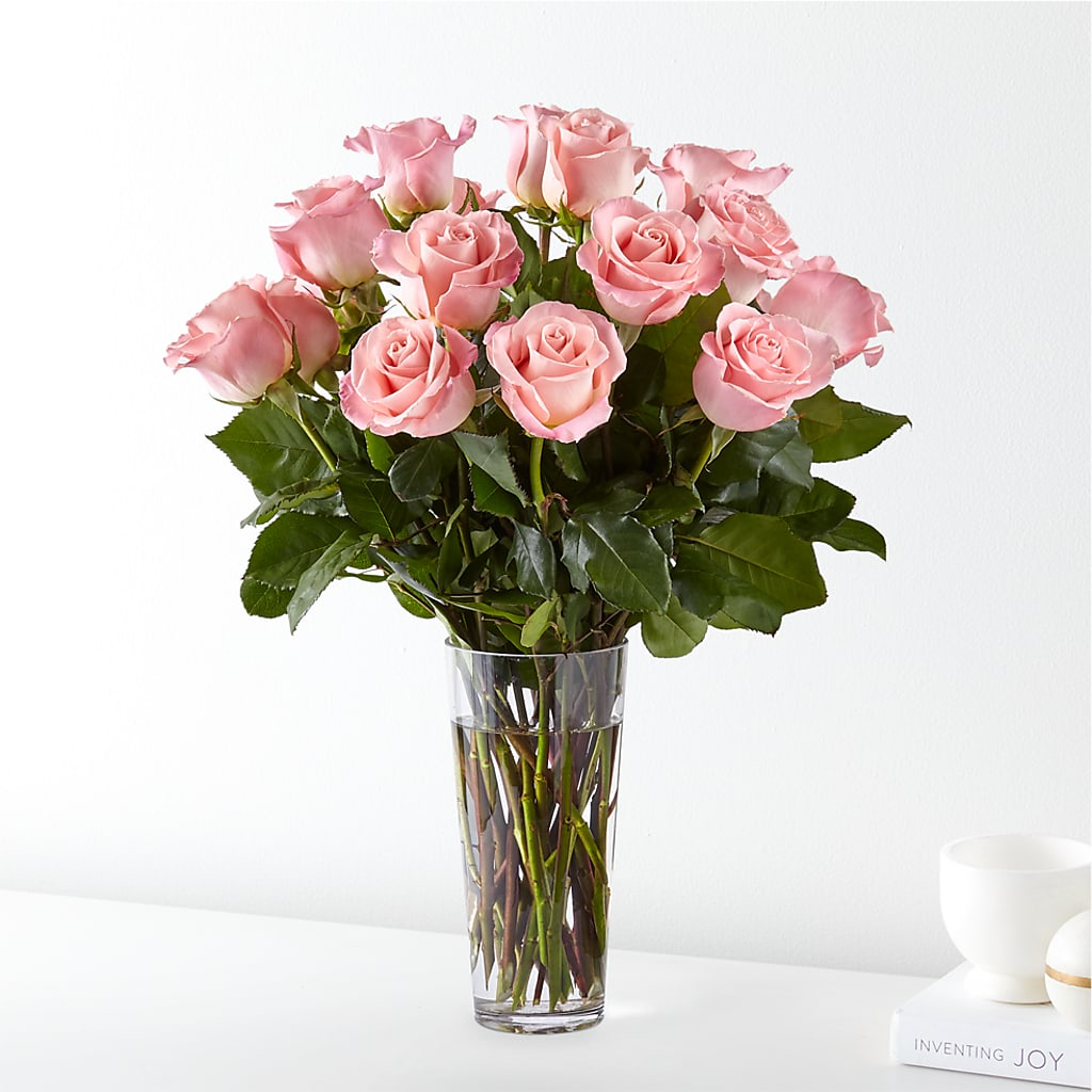 Long Stem Pink Rose Bouquet – GOD'S GARDEN FLOWER SHOP, Lancaster CA