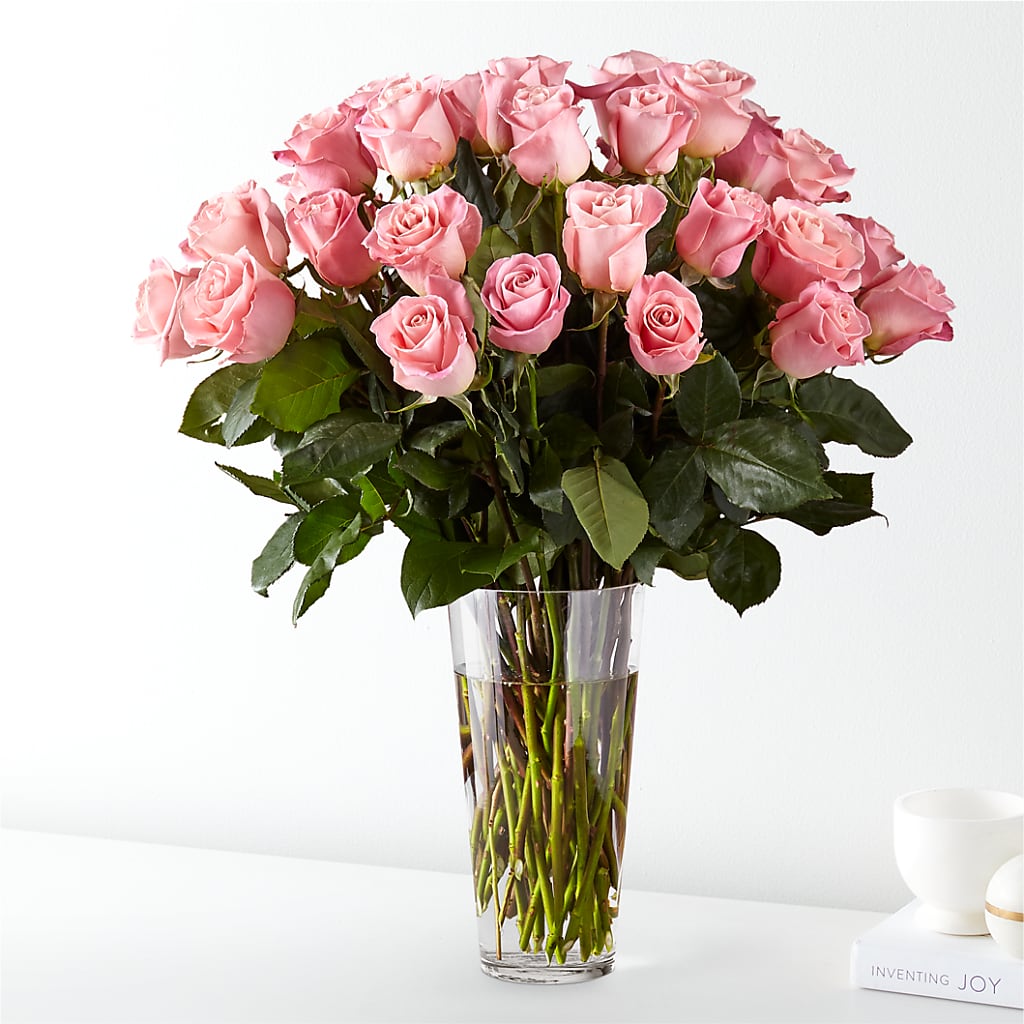 Long Stem Pink Rose Bouquet – GOD'S GARDEN FLOWER SHOP, Lancaster CA