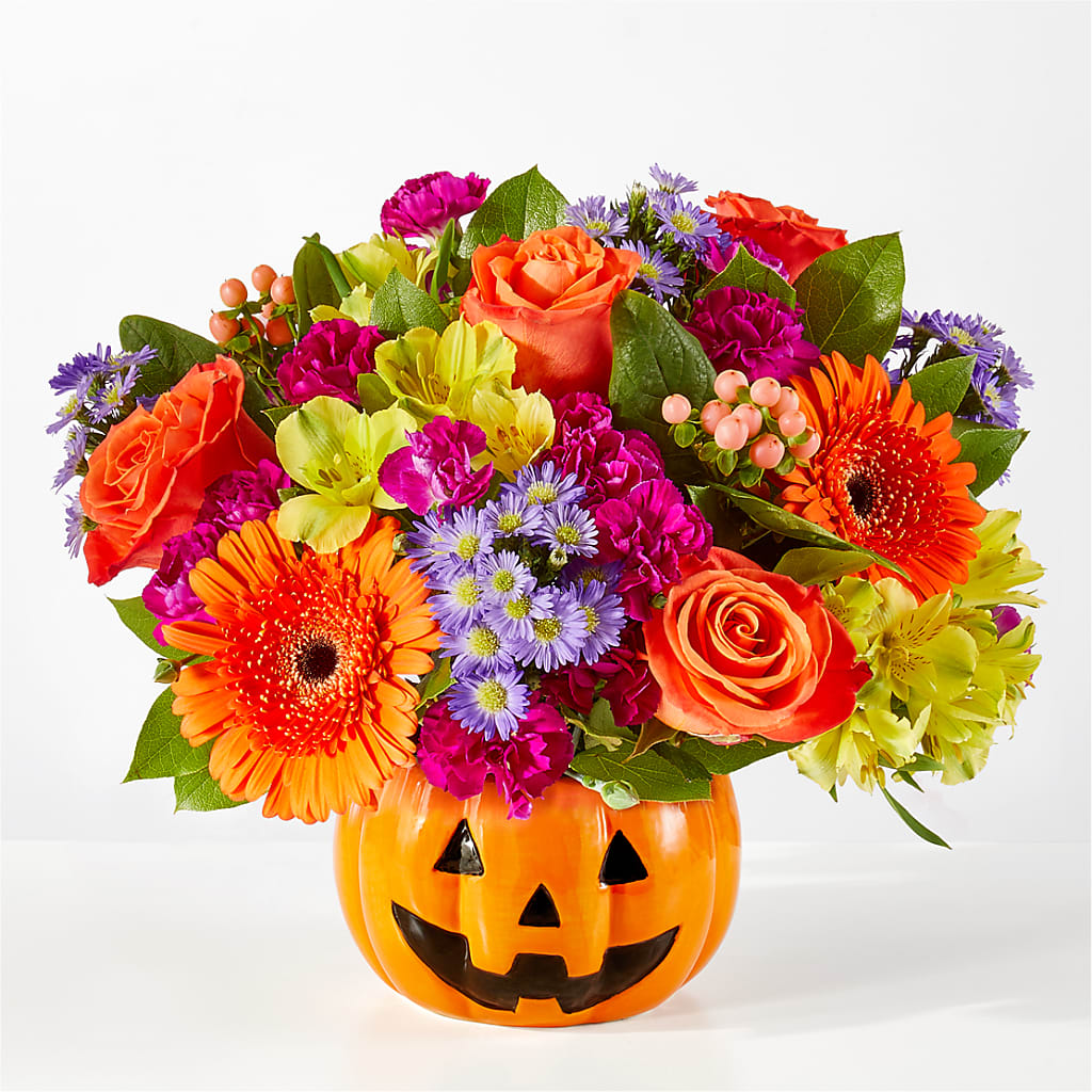 Tricks & Treats Pumpkin – GOD'S GARDEN FLOWER SHOP, Lancaster CA