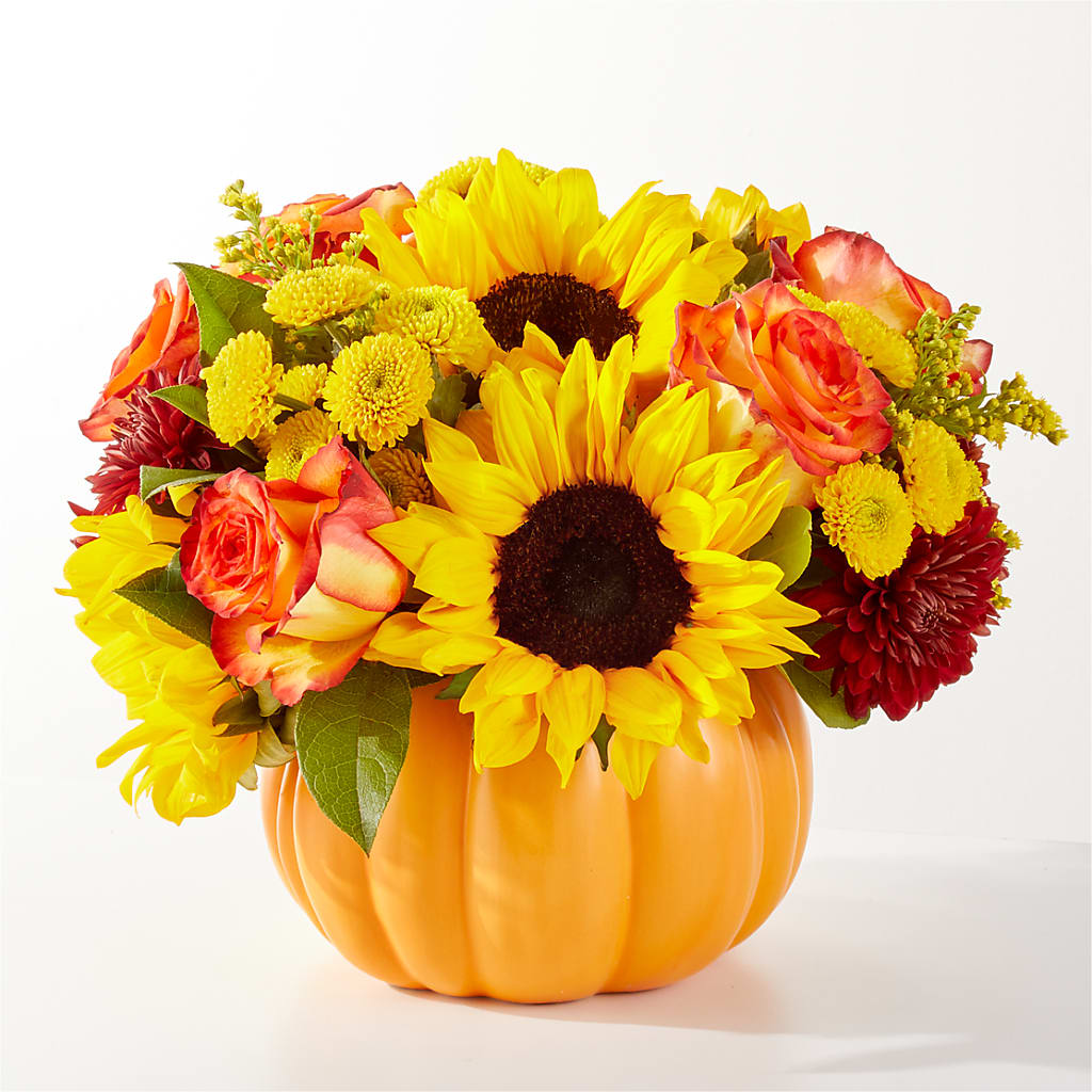 Golden Gourd Pumpkin Bouquet – GOD'S GARDEN FLOWER SHOP, Lancaster CA