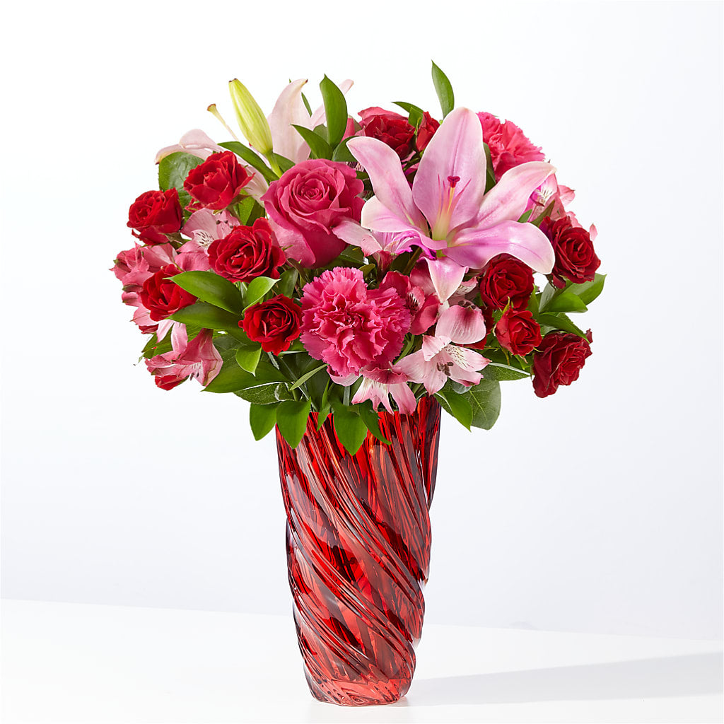 In Love Bouquet with Luxe Swirl Vase – GOD'S GARDEN FLOWER SHOP, Lancaster CA