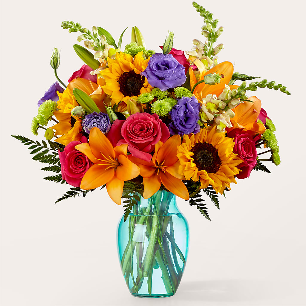Double Rainbow Bouquet – GOD'S GARDEN FLOWER SHOP, Lancaster CA