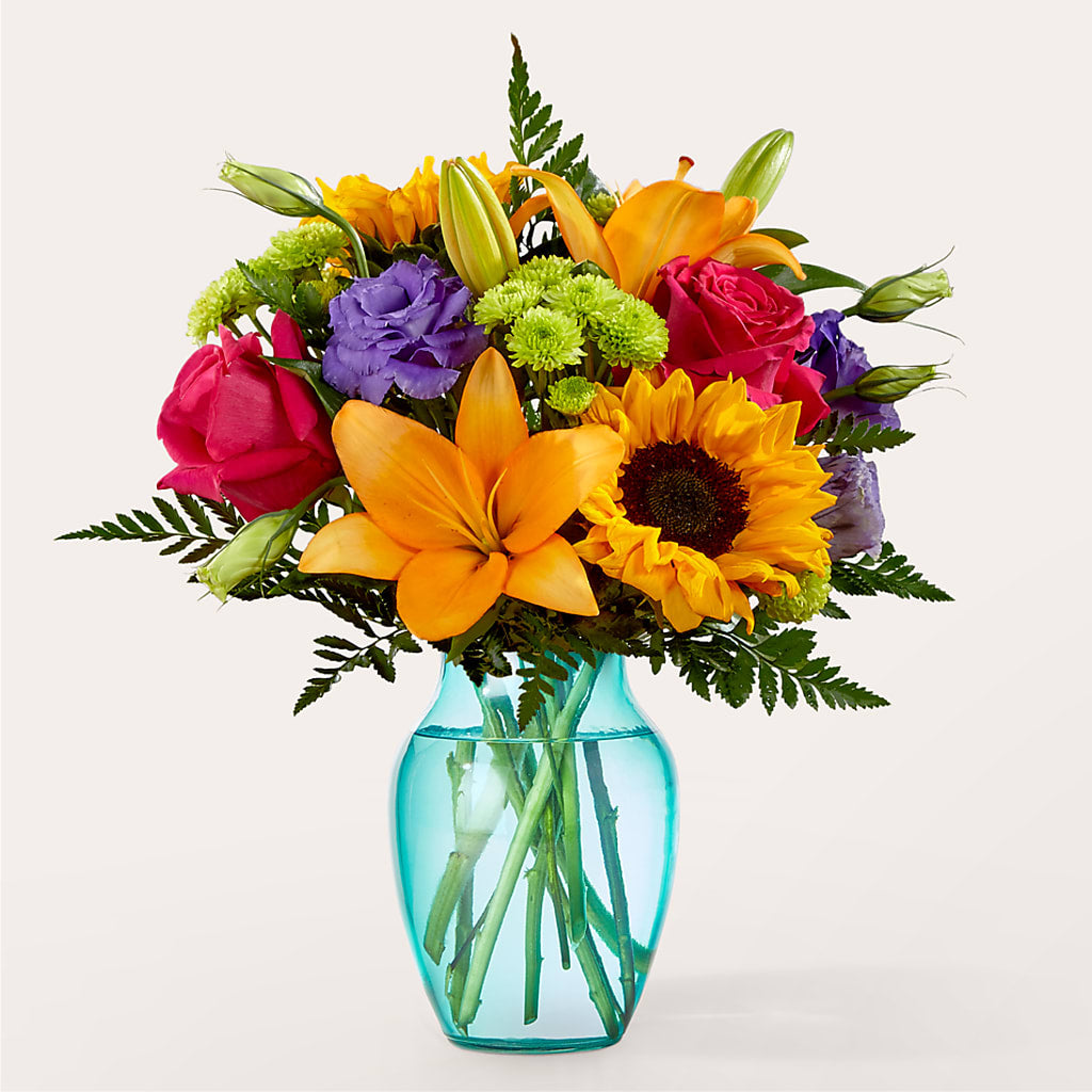 Double Rainbow Bouquet – GOD'S GARDEN FLOWER SHOP, Lancaster CA