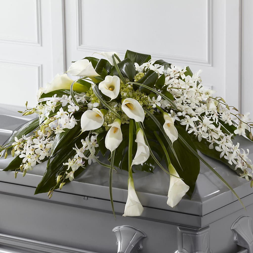 Angel Wings Casket Spray – GOD'S GARDEN FLOWER SHOP, Lancaster CA