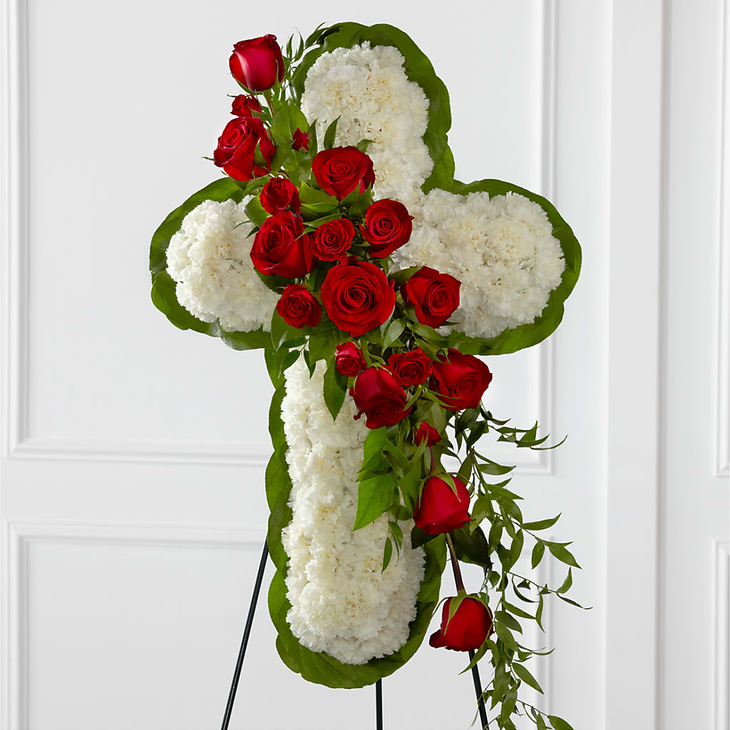 Floral Cross Easel – GOD'S GARDEN FLOWER SHOP, Lancaster CA