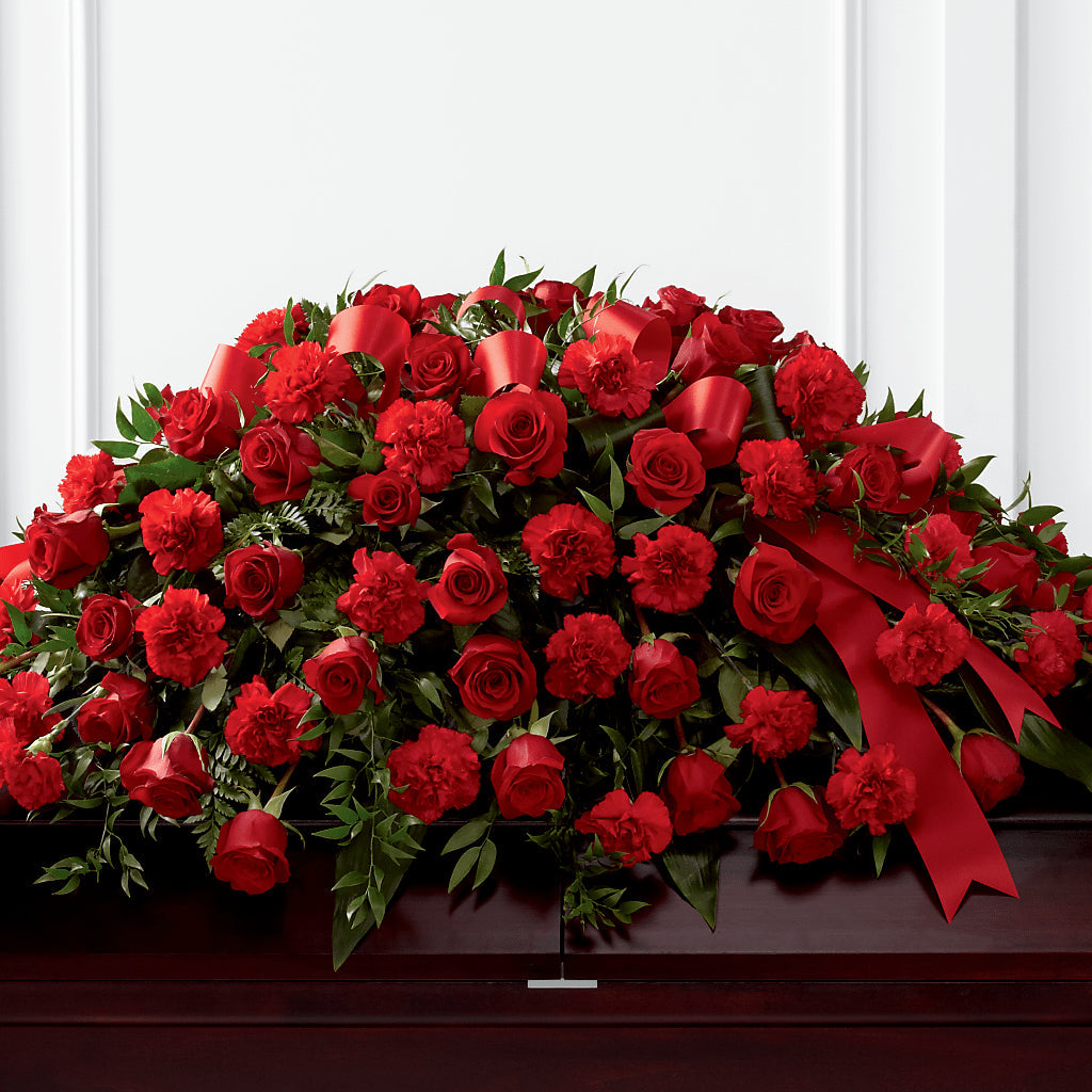 Tribute of Life Casket Spray – GOD'S GARDEN FLOWER SHOP, Lancaster CA