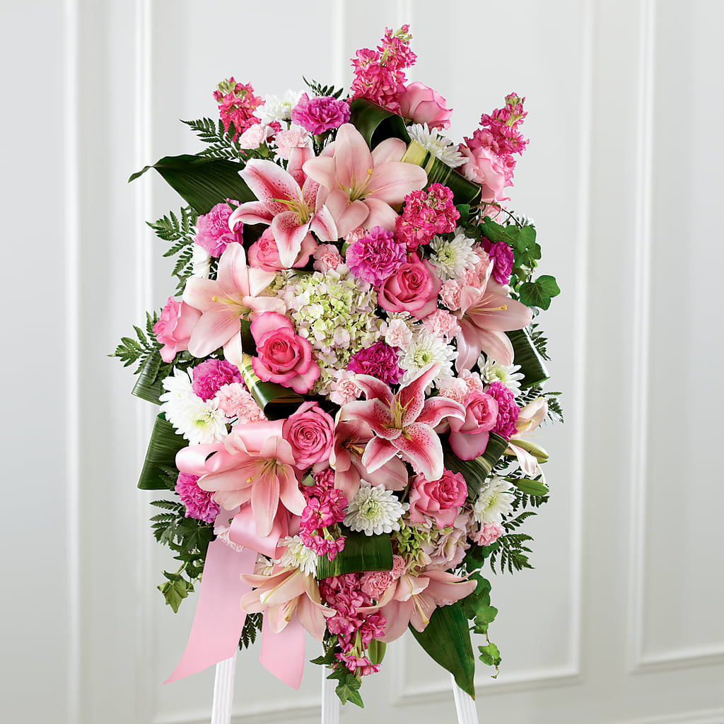Comforting Standing Spray – GOD'S GARDEN FLOWER SHOP, Lancaster CA