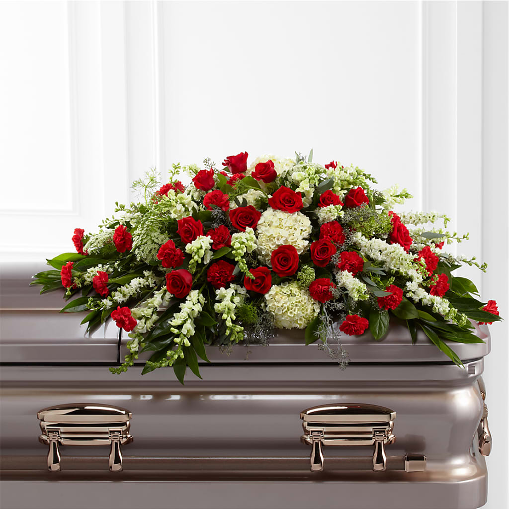 Sincerity Casket Spray – GOD'S GARDEN FLOWER SHOP, Lancaster CA