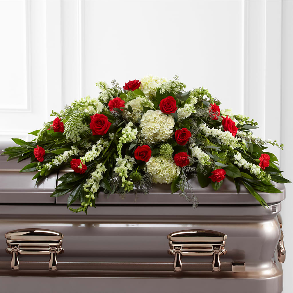 Sincerity Casket Spray – GOD'S GARDEN FLOWER SHOP, Lancaster CA