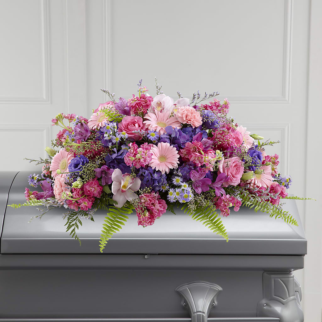 Glorious Garden Casket Spray – GOD'S GARDEN FLOWER SHOP, Lancaster CA