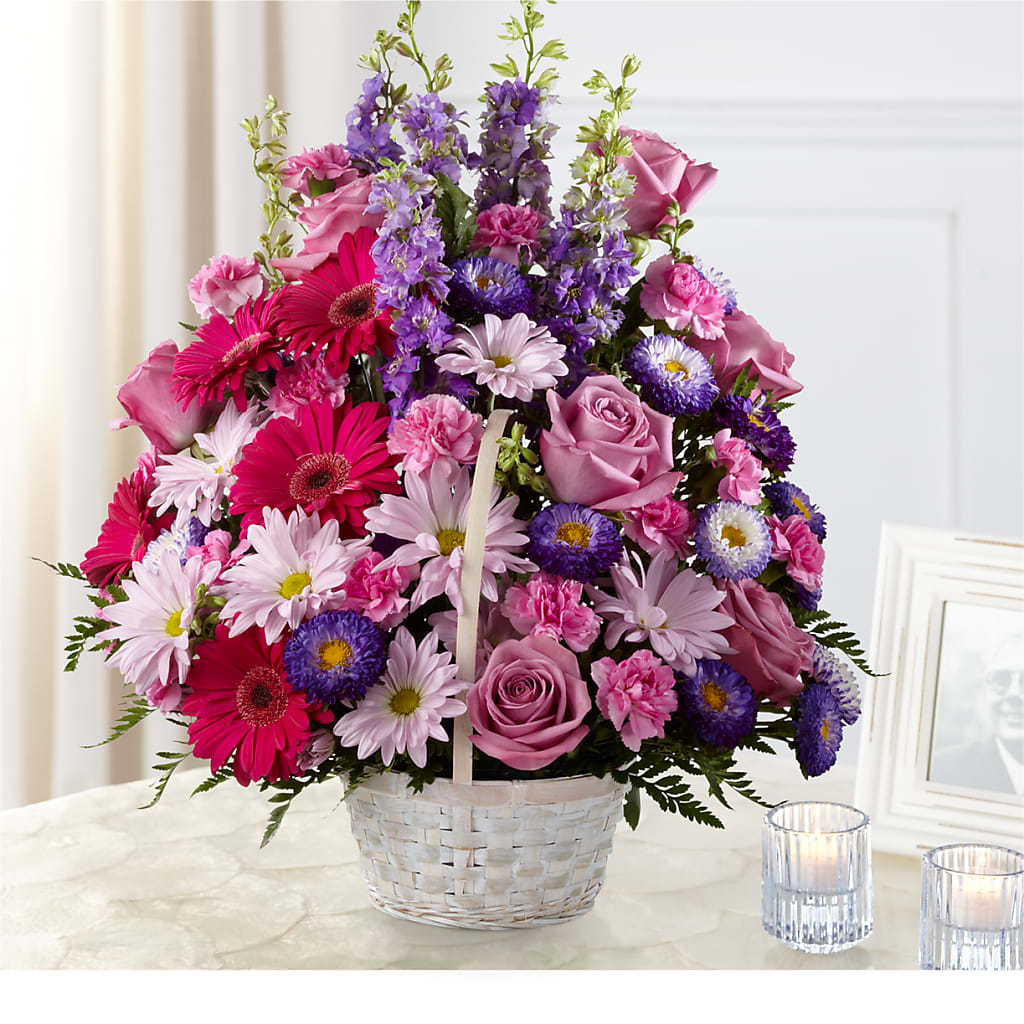 Pastel Peace Basket – GOD'S GARDEN FLOWER SHOP, Lancaster CA
