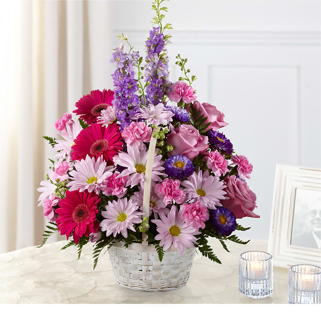 Pastel Peace Basket – GOD'S GARDEN FLOWER SHOP, Lancaster CA