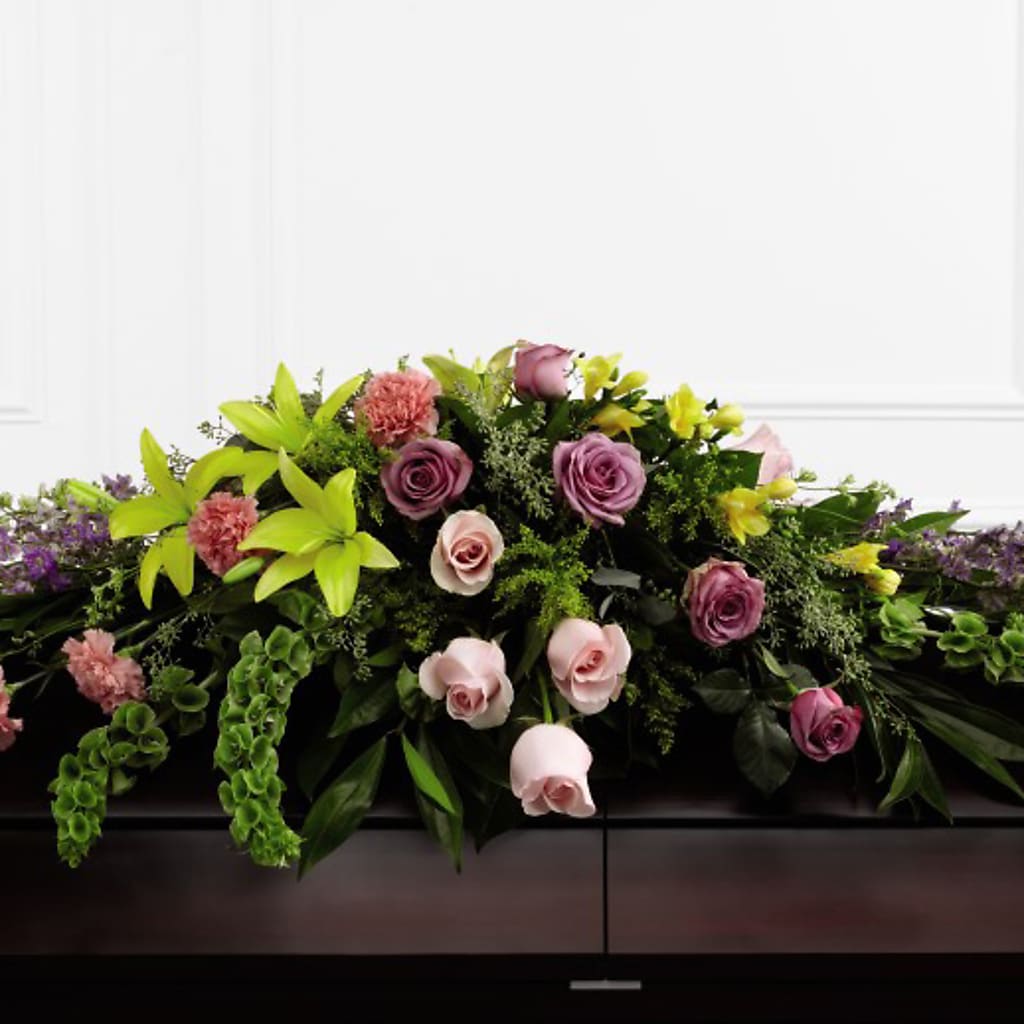 Forever Beloved Casket Spray – GOD'S GARDEN FLOWER SHOP, Lancaster CA