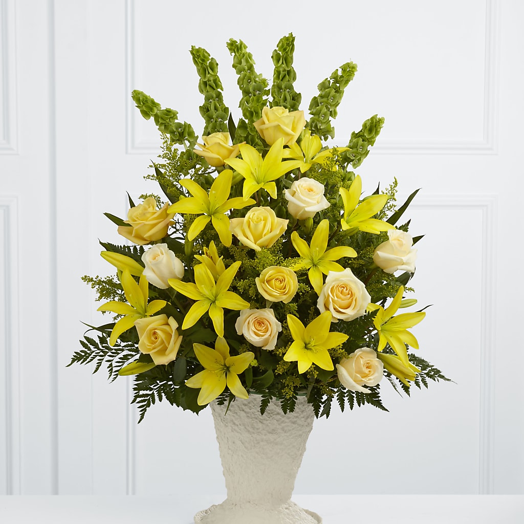Golden Memories Arrangement – GOD'S GARDEN FLOWER SHOP, Lancaster CA
