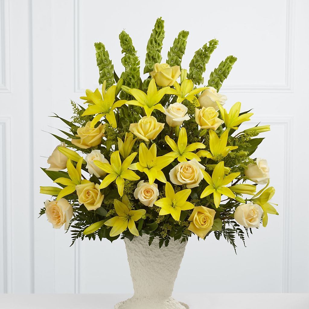 Golden Memories Arrangement – GOD'S GARDEN FLOWER SHOP, Lancaster CA