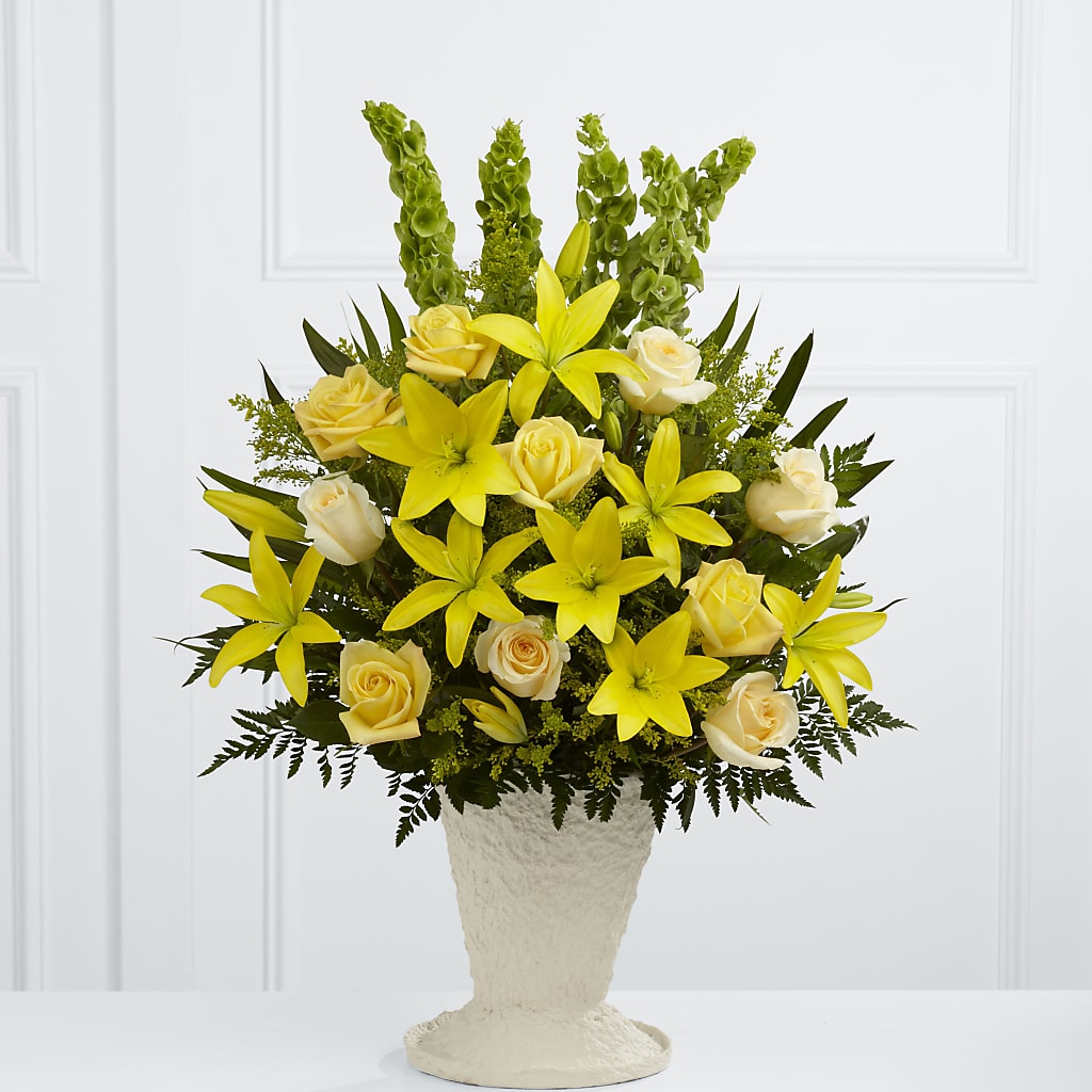 Golden Memories Arrangement – GOD'S GARDEN FLOWER SHOP, Lancaster CA