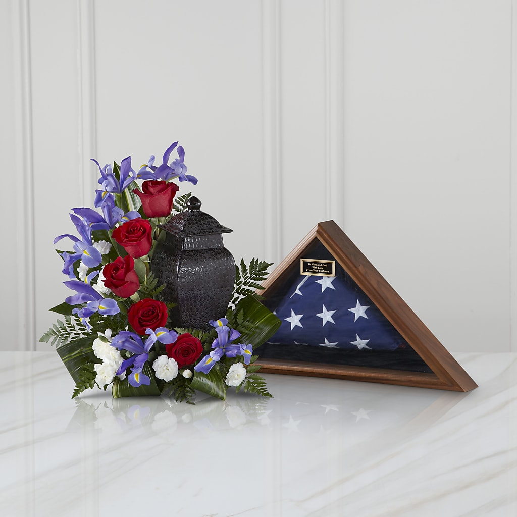 Patriotic Tribute Arrangement – GOD'S GARDEN FLOWER SHOP, Lancaster CA