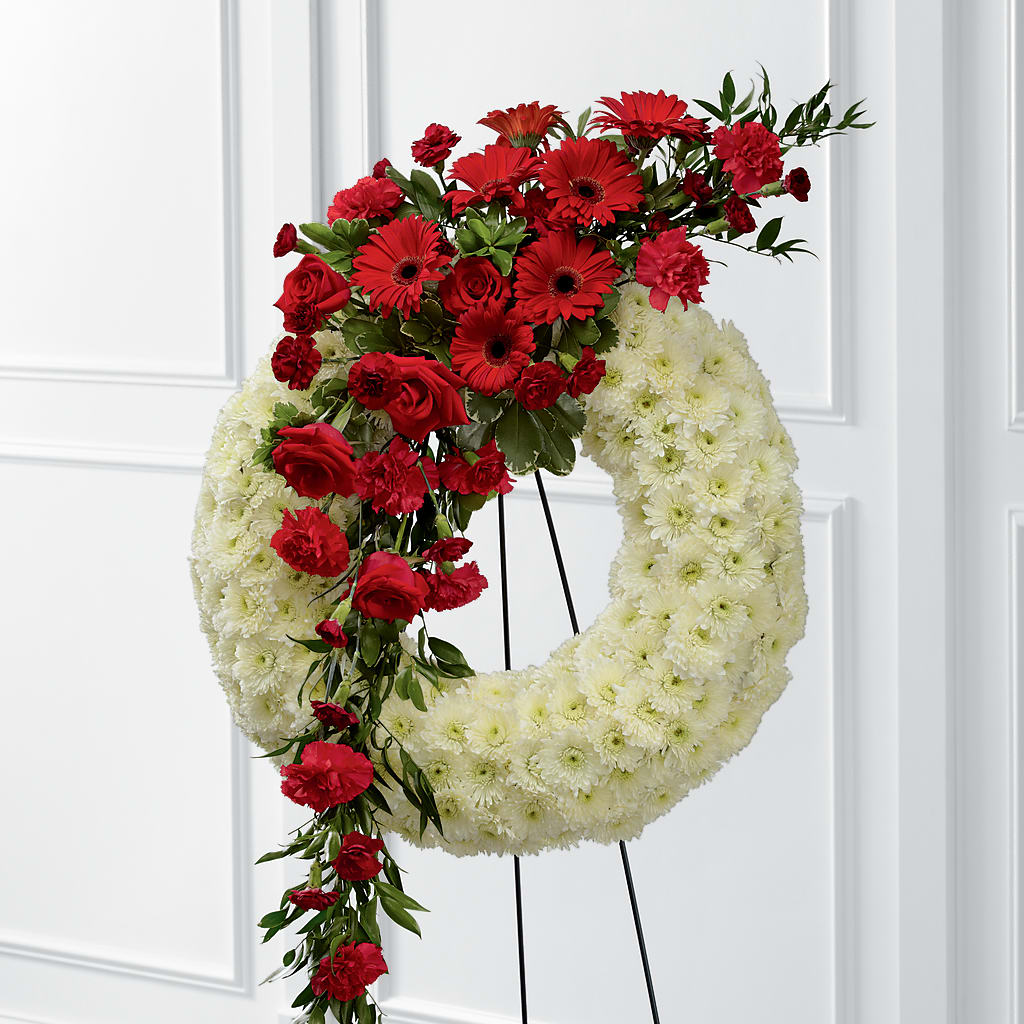 Graceful Tribute Wreath – GOD'S GARDEN FLOWER SHOP, Lancaster CA