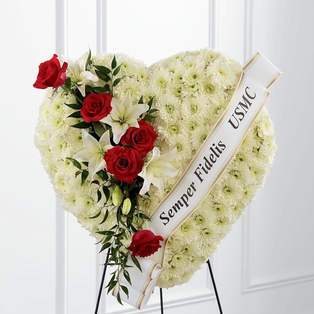 Heartfelt Hero Standing Heart – GOD'S GARDEN FLOWER SHOP, Lancaster CA