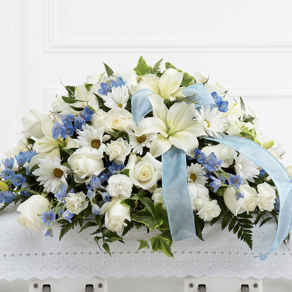 Tender Treasure Casket Spray – GOD'S GARDEN FLOWER SHOP, Lancaster CA