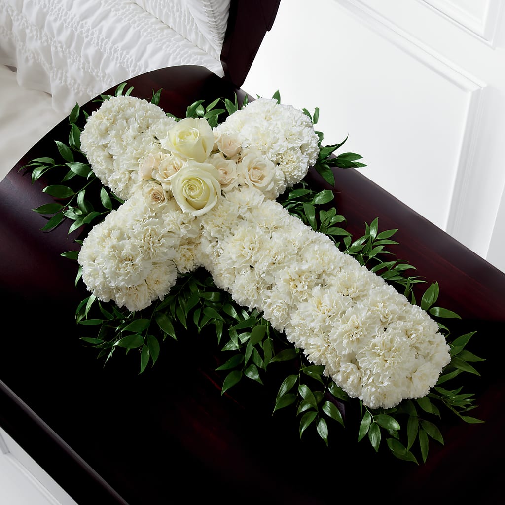 Peaceful Memories Casket Spray (Standard) – GOD'S GARDEN FLOWER SHOP, Lancaster CA