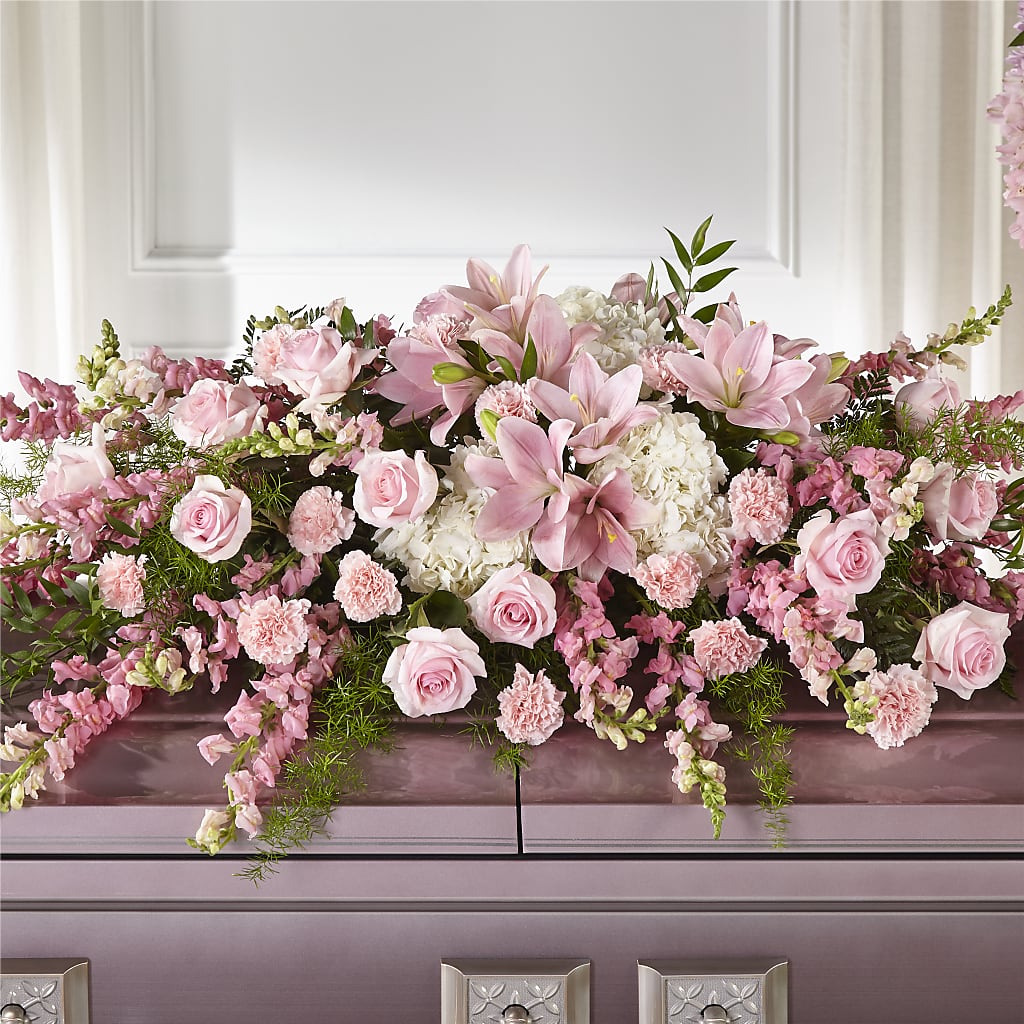 Life & Remembrance Casket Spray – GOD'S GARDEN FLOWER SHOP, Lancaster CA
