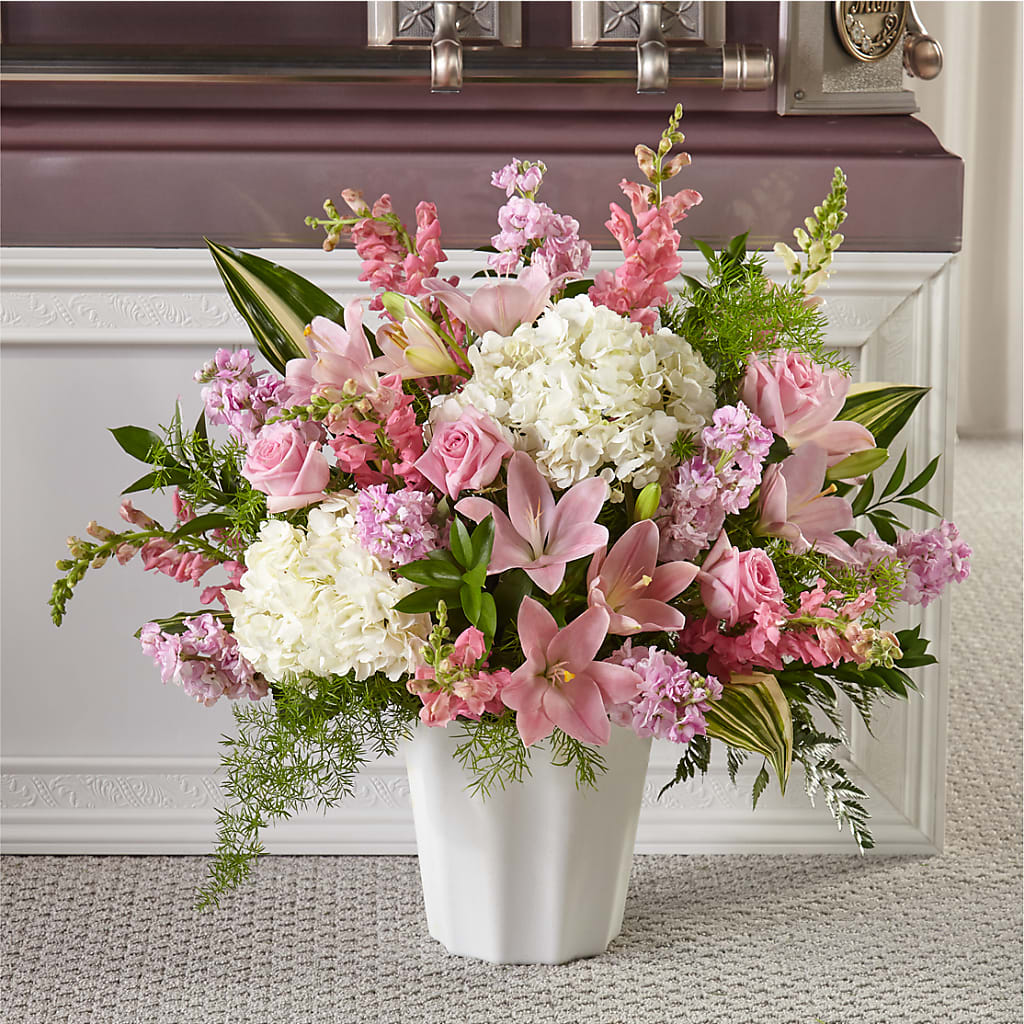 Simply Serene Floor Basket – GOD'S GARDEN FLOWER SHOP, Lancaster CA