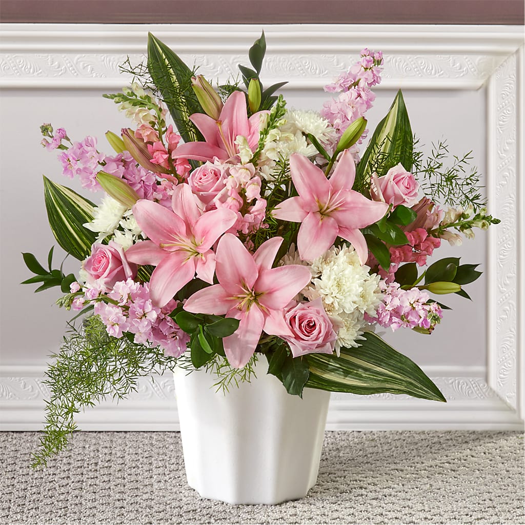 Simply Serene Floor Basket – GOD'S GARDEN FLOWER SHOP, Lancaster CA