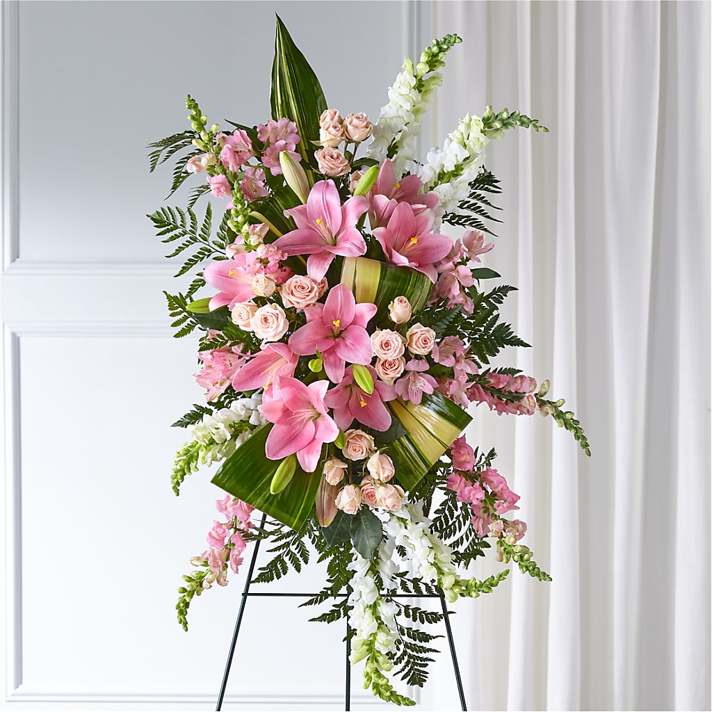 Elegant Embrace Standing Spray – GOD'S GARDEN FLOWER SHOP, Lancaster CA