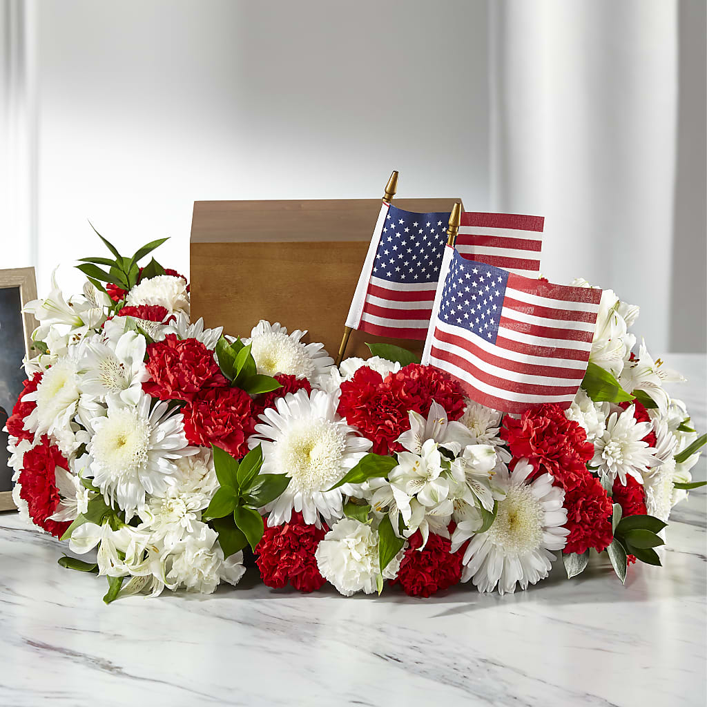 Spirit of Patriotism Cremation Adornment – GOD'S GARDEN FLOWER SHOP, Lancaster CA