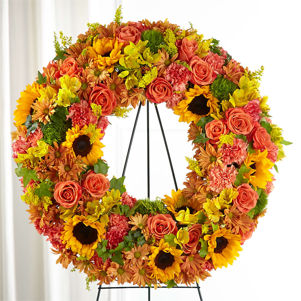 Autumnal Memories Wreath (Standard) – GOD'S GARDEN FLOWER SHOP, Lancaster CA