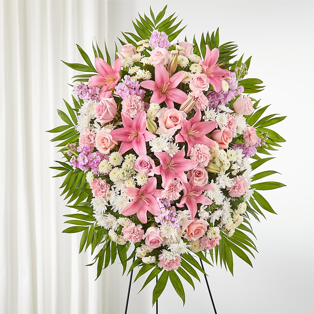 Offering Solace Standing Spray – GOD'S GARDEN FLOWER SHOP, Lancaster CA