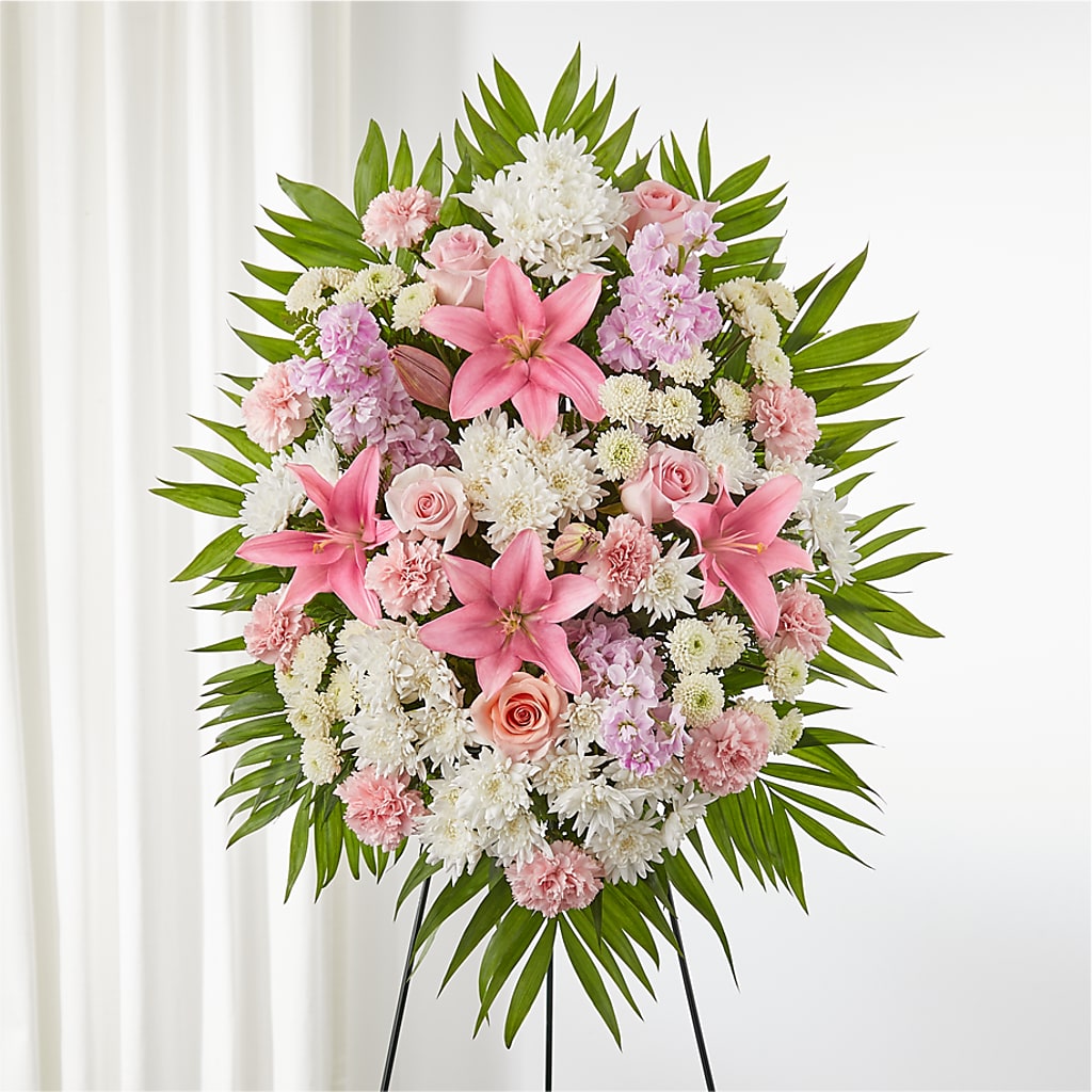 Offering Solace Standing Spray – GOD'S GARDEN FLOWER SHOP, Lancaster CA