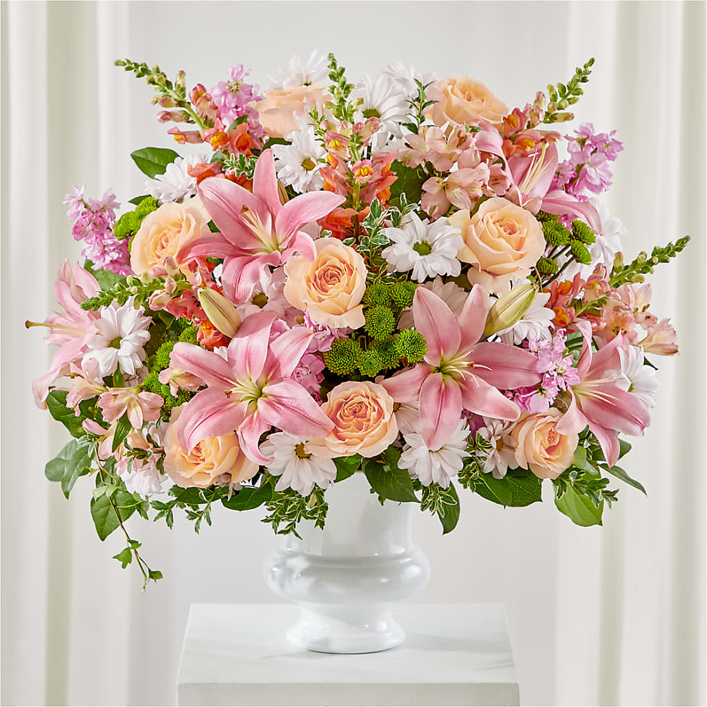 Heartfelt Gesture Urn Arrangement – GOD'S GARDEN FLOWER SHOP, Lancaster CA