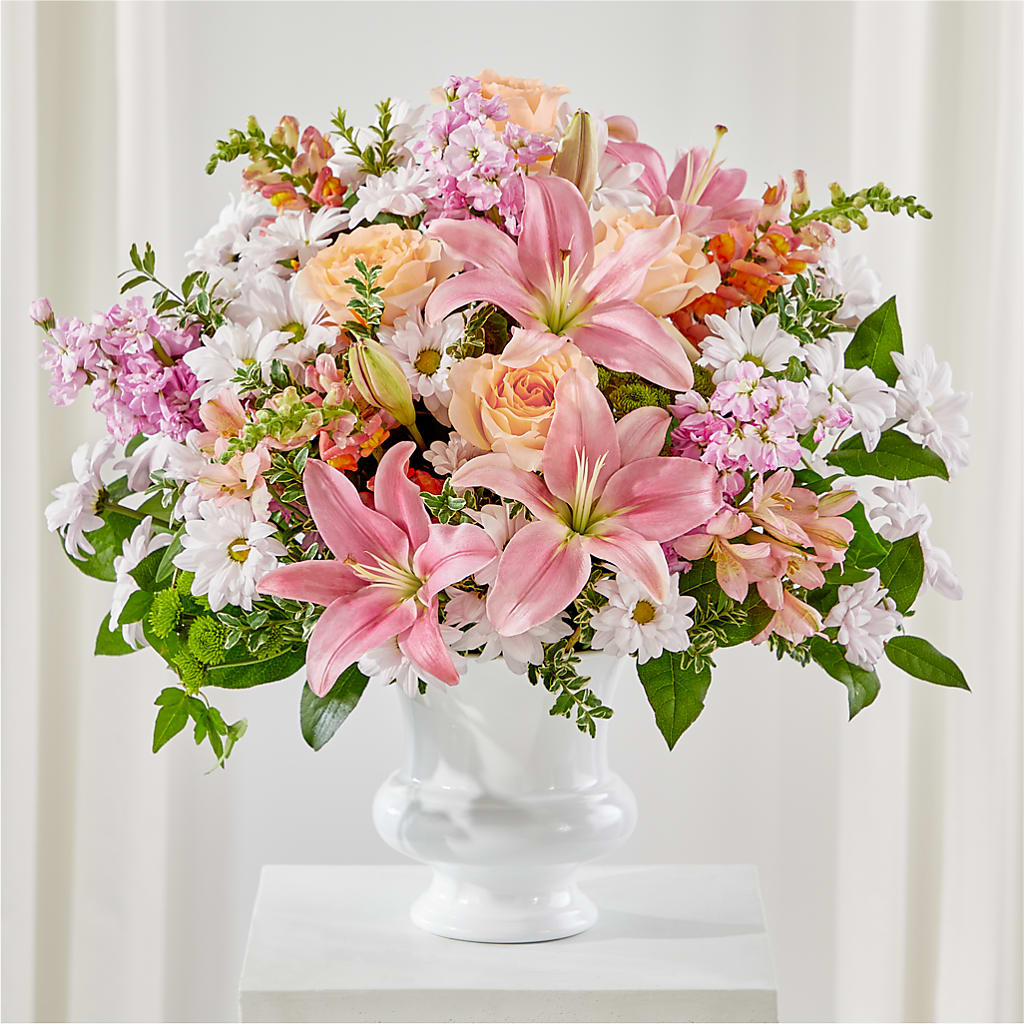 Heartfelt Gesture Urn Arrangement – GOD'S GARDEN FLOWER SHOP, Lancaster CA