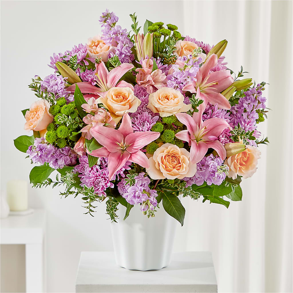 Supportive Embrace Tabletop Basket – GOD'S GARDEN FLOWER SHOP, Lancaster CA