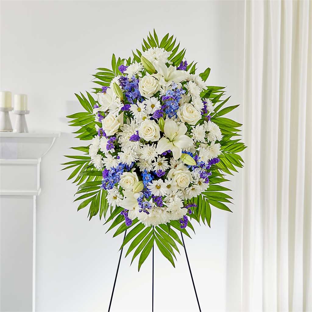 At Rest Standing Spray – GOD'S GARDEN FLOWER SHOP, Lancaster CA