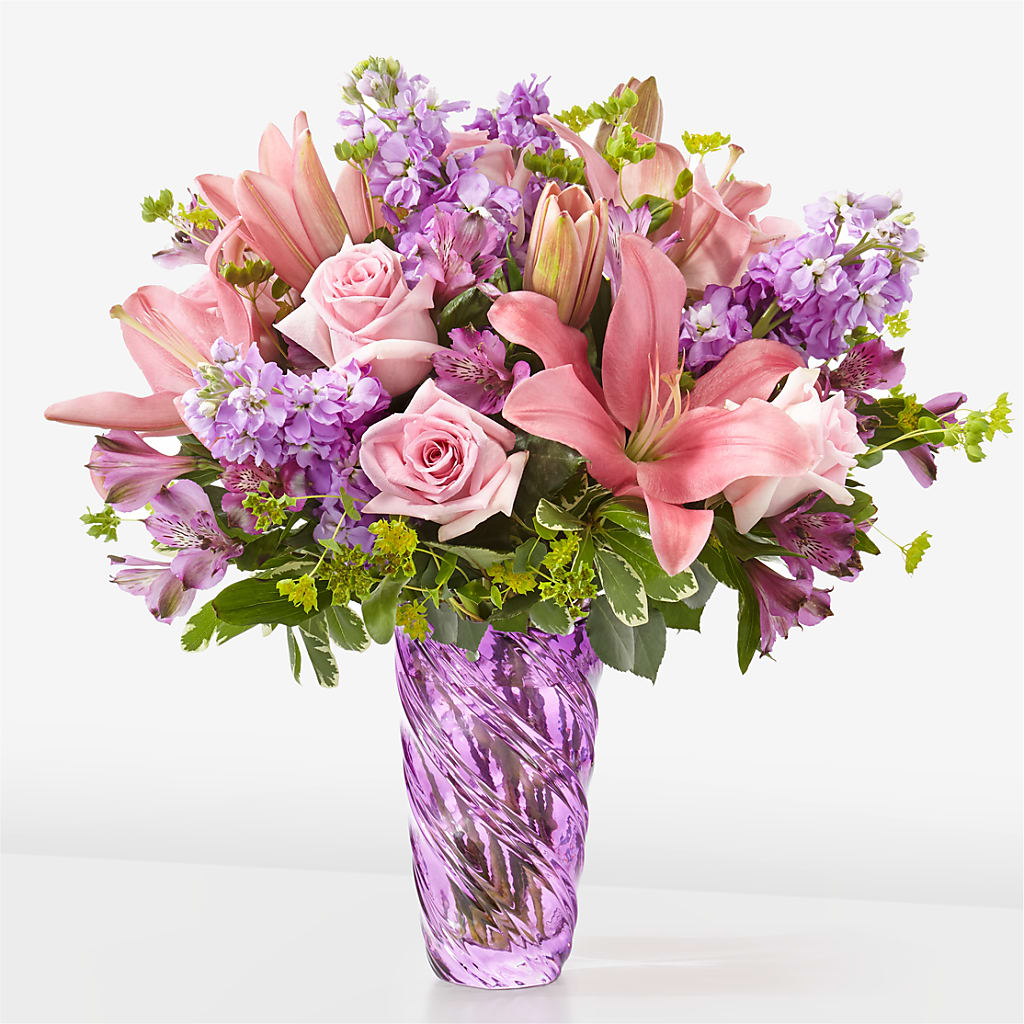 Precious Petals Bouquet with Luxe Swirl Vase – GOD'S GARDEN FLOWER SHOP, Lancaster CA
