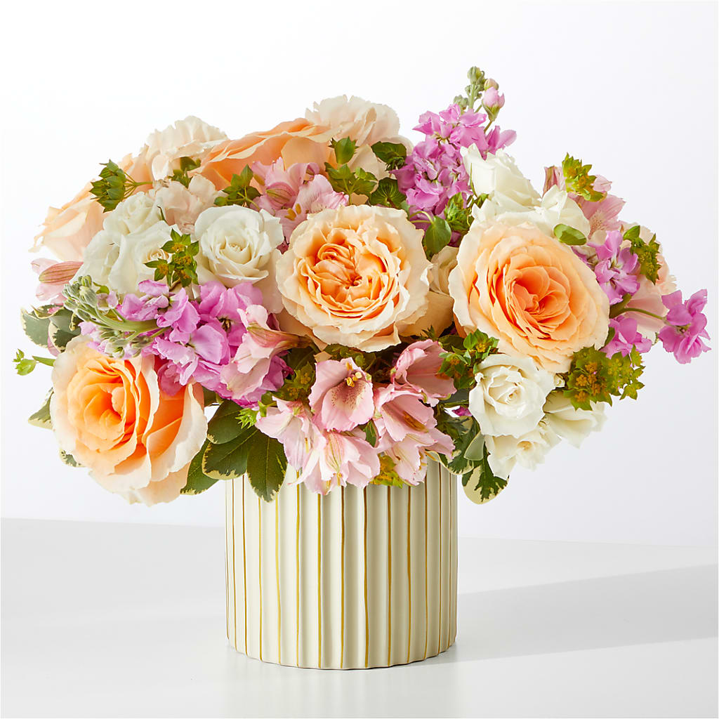 Paradise Bouquet with Ivory Vase – GOD'S GARDEN FLOWER SHOP, Lancaster CA