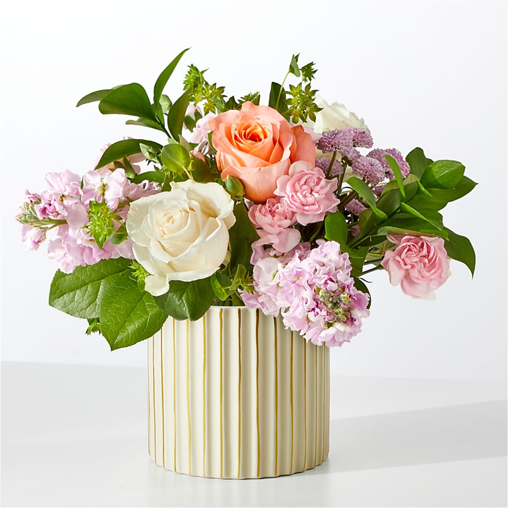 French Market Bouquet with Ivory Vase – GOD'S GARDEN FLOWER SHOP, Lancaster CA