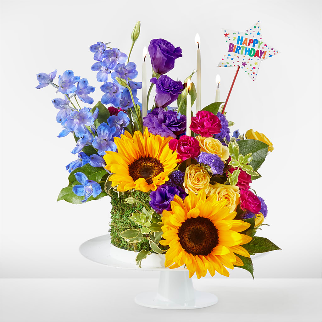 Star of the Day Floral Cake – GOD'S GARDEN FLOWER SHOP, Lancaster CA