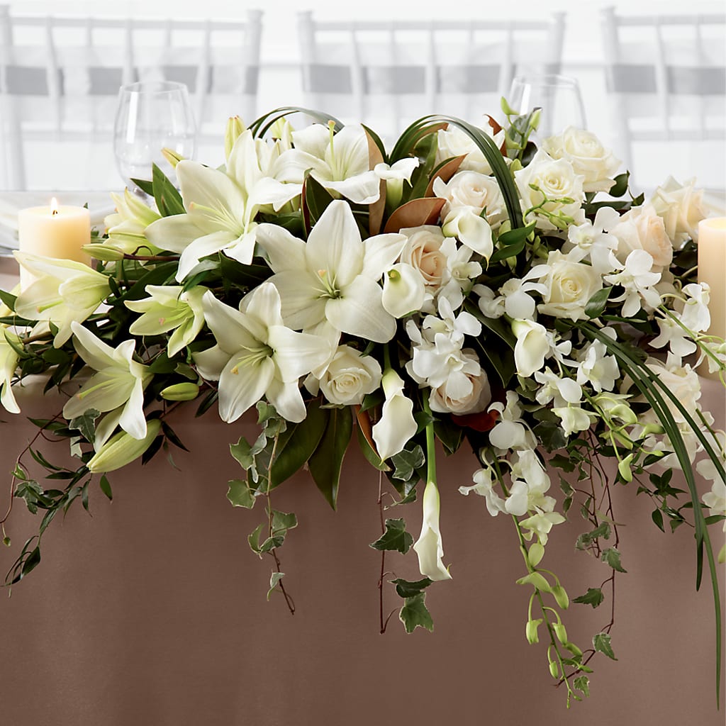 White Linen Arrangement – GOD'S GARDEN FLOWER SHOP, Lancaster CA