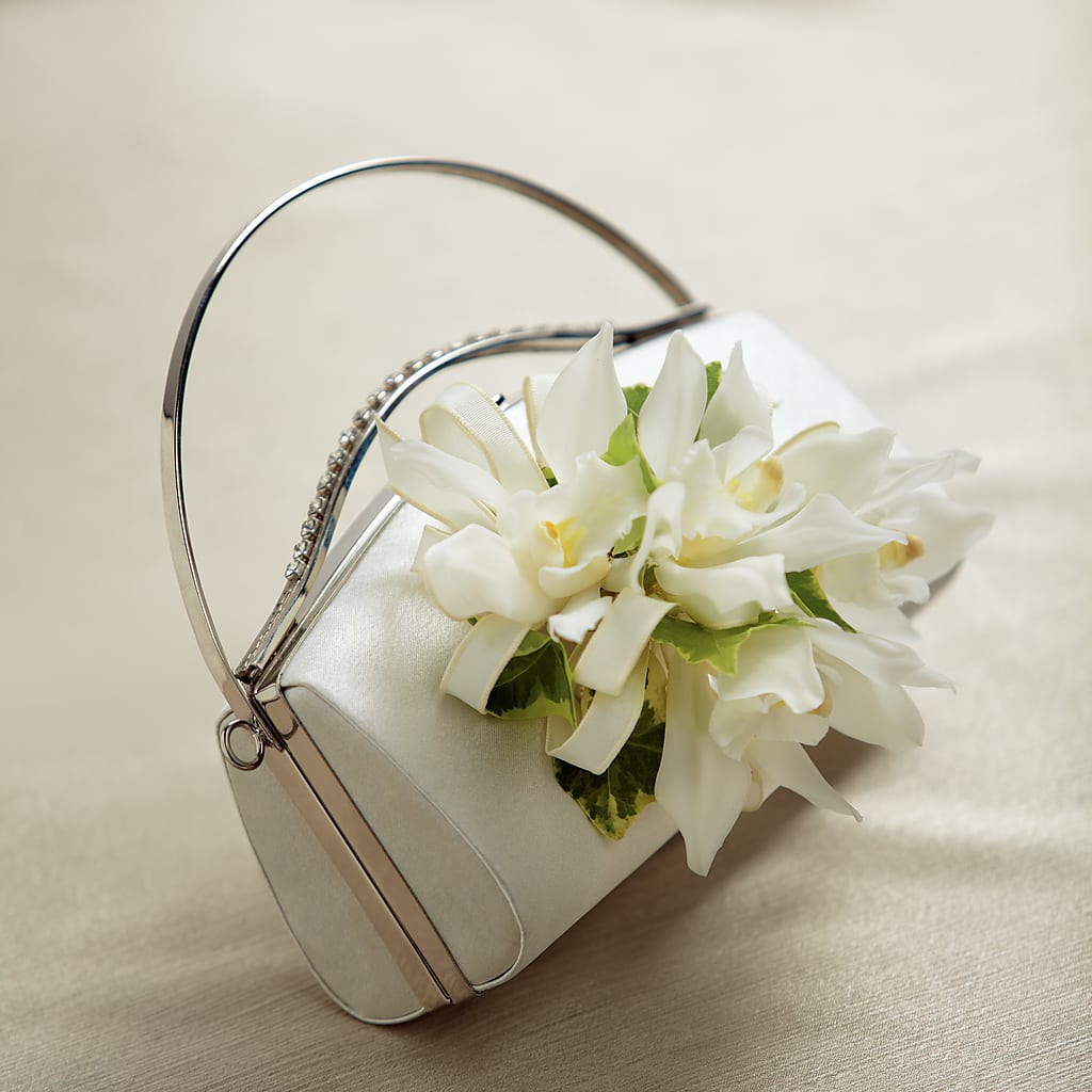 White Purse Decor – GOD'S GARDEN FLOWER SHOP, Lancaster CA