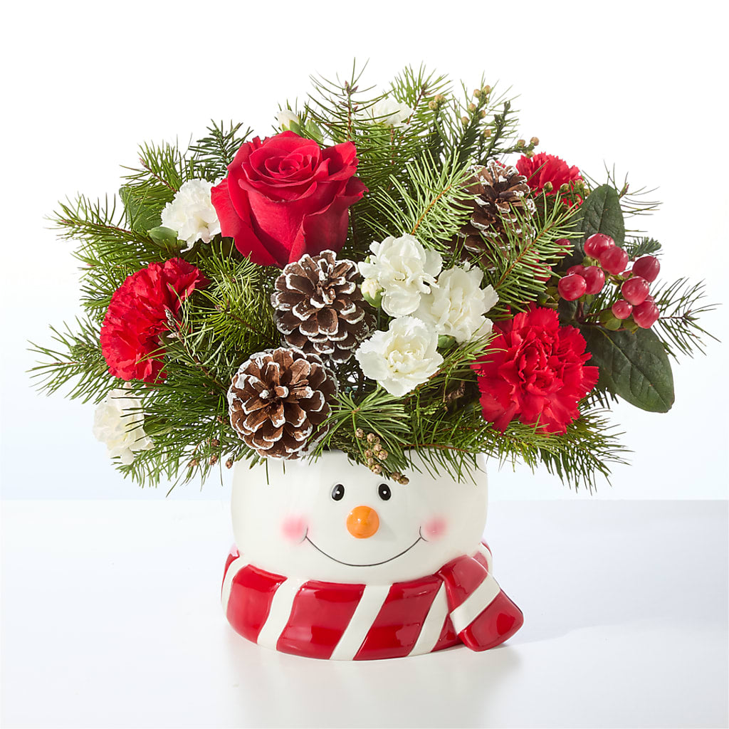 Jolly Snowman Bouquet – GOD'S GARDEN FLOWER SHOP, Lancaster CA