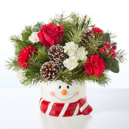 Jolly Snowman Bouquet – GOD'S GARDEN FLOWER SHOP, Lancaster CA