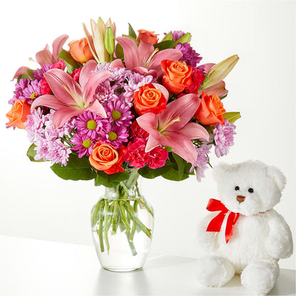 One and Only Bouquet and Bear Bundle – GOD'S GARDEN FLOWER SHOP, Lancaster CA