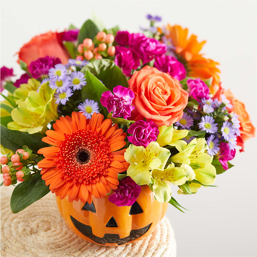 Tricks & Treats Pumpkin – GOD'S GARDEN FLOWER SHOP, Lancaster CA