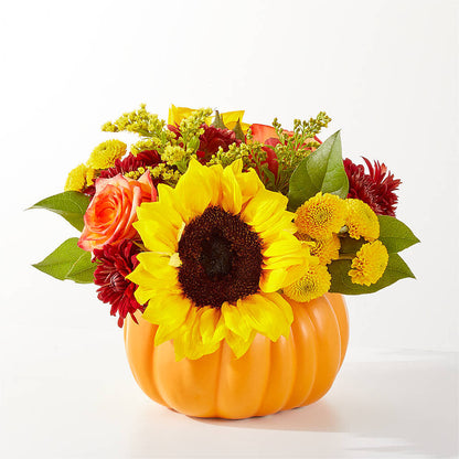 Golden Gourd Pumpkin Bouquet – GOD'S GARDEN FLOWER SHOP, Lancaster CA